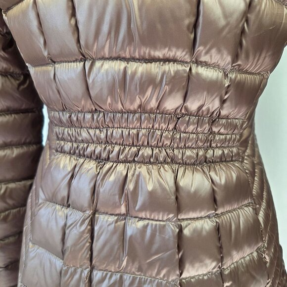 Calvin Klein Packable Hooded Premium Down Puffer Coat  Brown Size Medium - Picture 10 of 16
